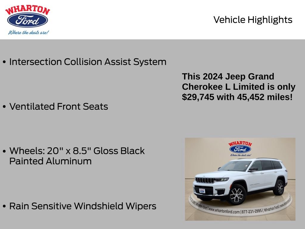 Used 2024 Jeep Grand Cherokee L Limited w/ Luxury Tech Group II AWD/4WD image 30