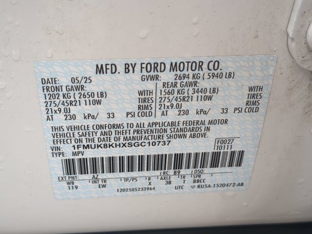 Certified 2025 Ford Explorer ST-Line w/ Premium Package AWD/4WD image 30