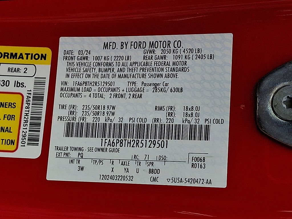 Certified 2024 Ford Mustang Premium RWD image 27