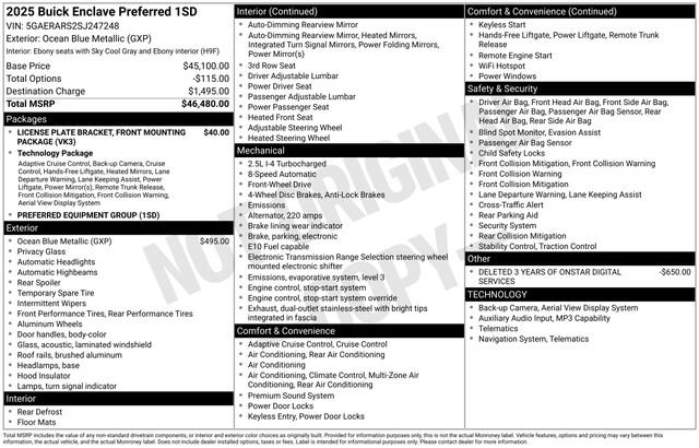 Used 2025 Buick Enclave Preferred FWD image 36