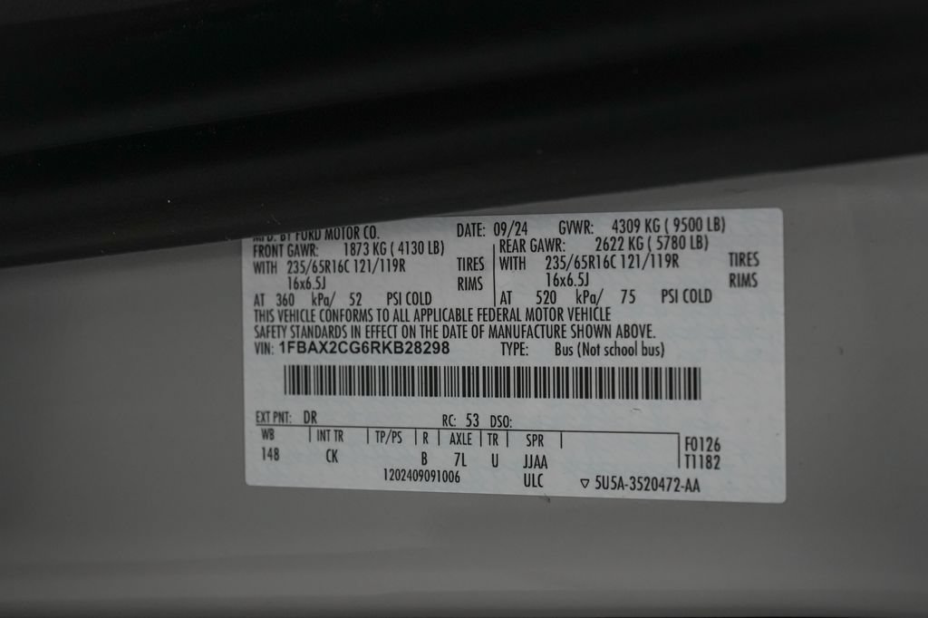 Certified 2024 Ford Transit 350 XLT RWD image 24