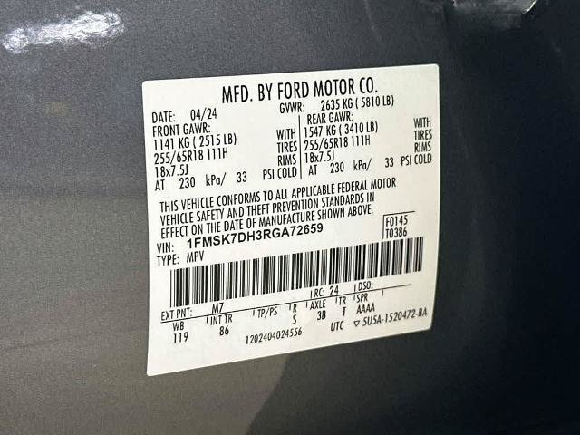 Certified 2024 Ford Explorer XLT RWD image 23
