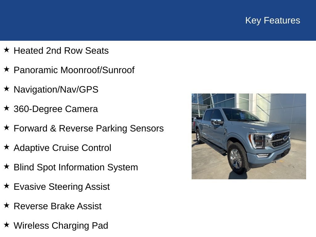 Certified 2023 Ford F150 Platinum w/ Equipment Group 701A High image 35