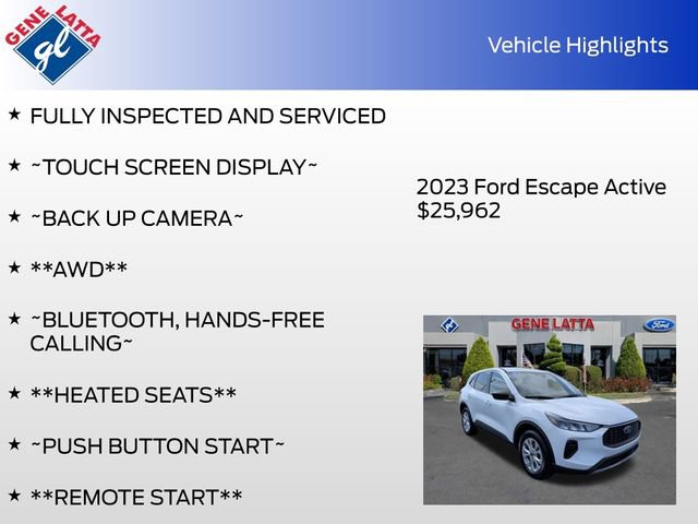 Certified 2023 Ford Escape Active AWD/4WD image 32