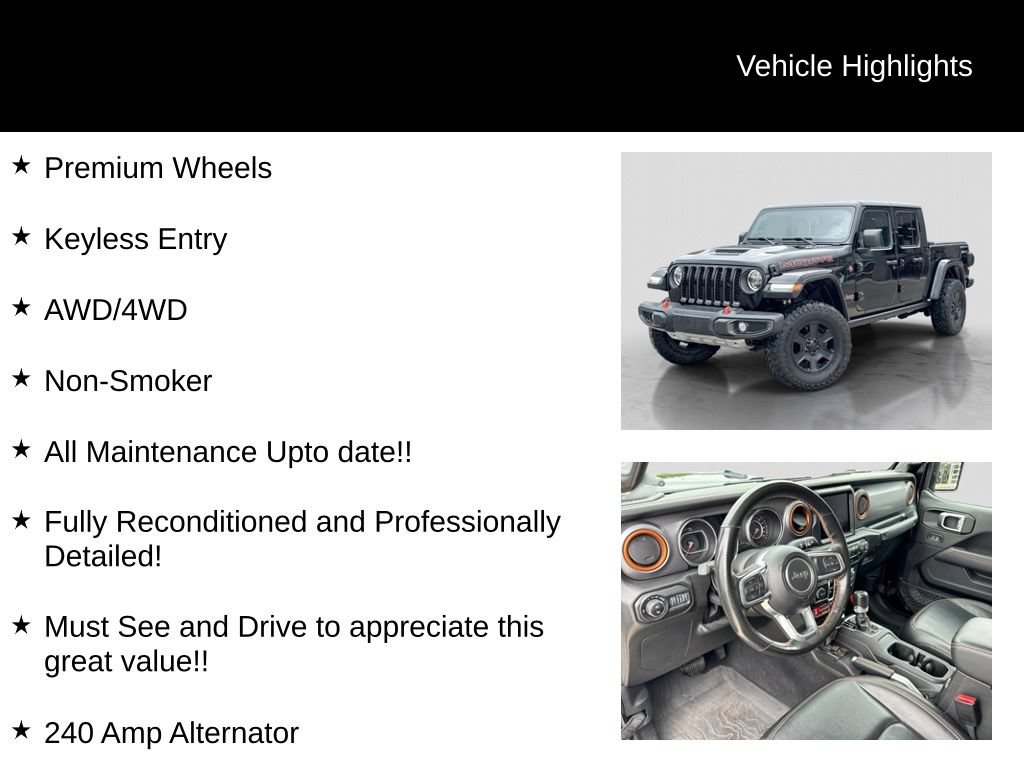 Used 2022 Jeep Gladiator Mojave w/ LED Lighting Group AWD/4WD image 21