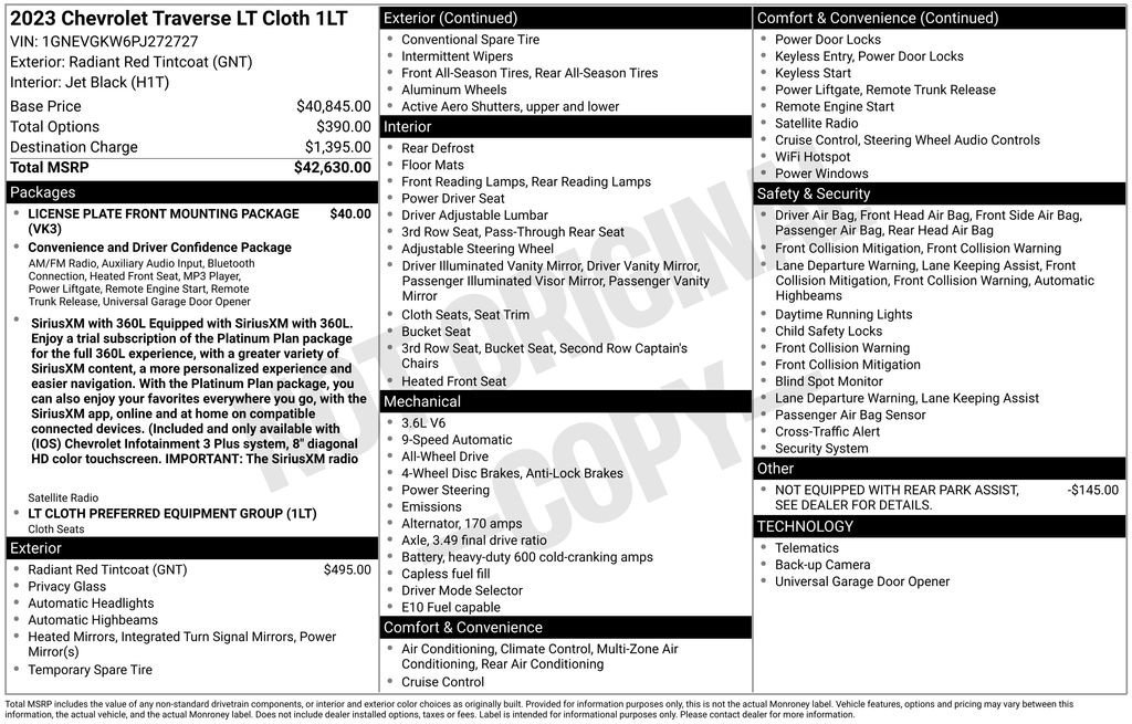 Used 2023 Chevrolet Traverse LT image 22