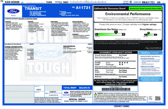 Certified 2024 Ford Transit 250 148 Medium Roof RWD image 13
