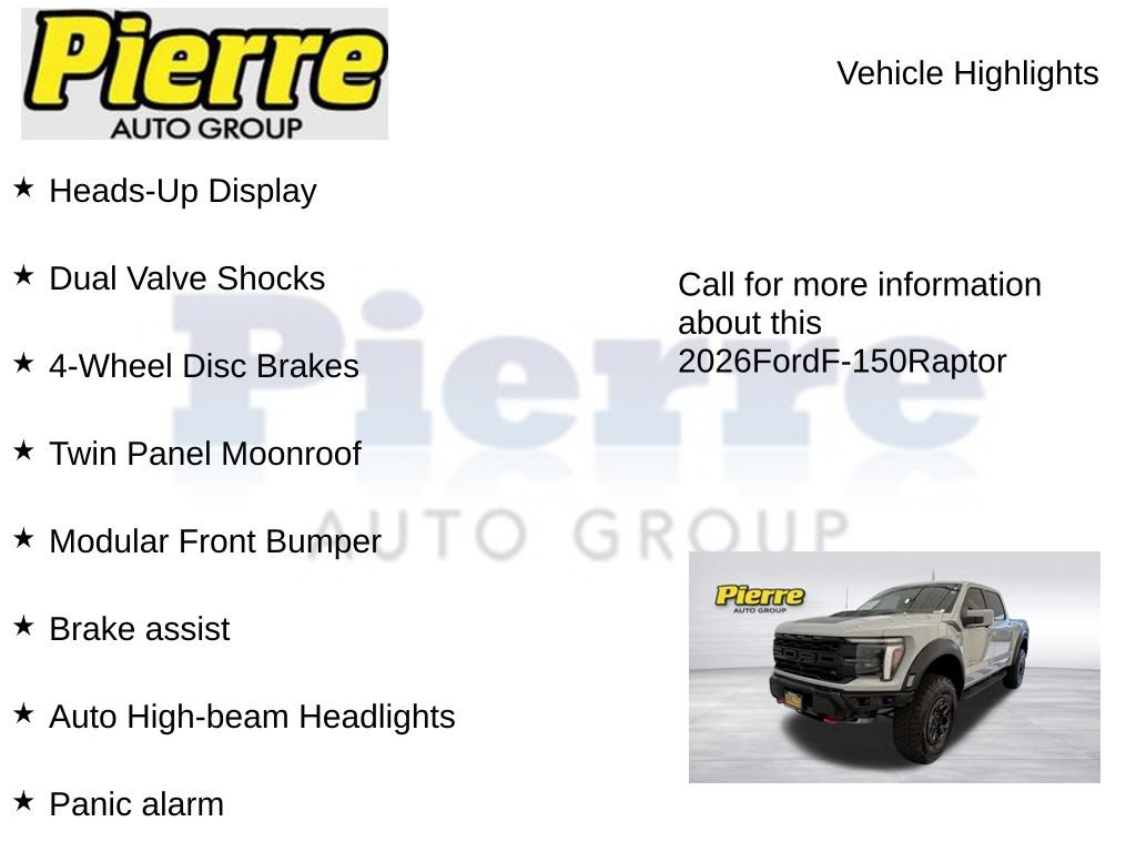 Certified 2026 Ford F150 Raptor w/ Equipment Group 803A Raptor R AWD/4WD image 23