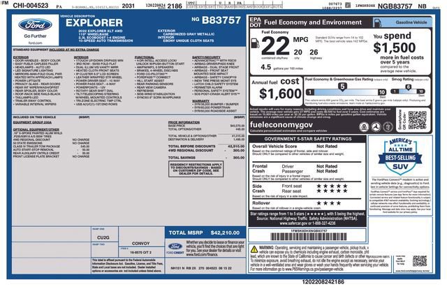 Certified 2022 Ford Explorer XLT w/ Class IV Trailer Tow Package image 35