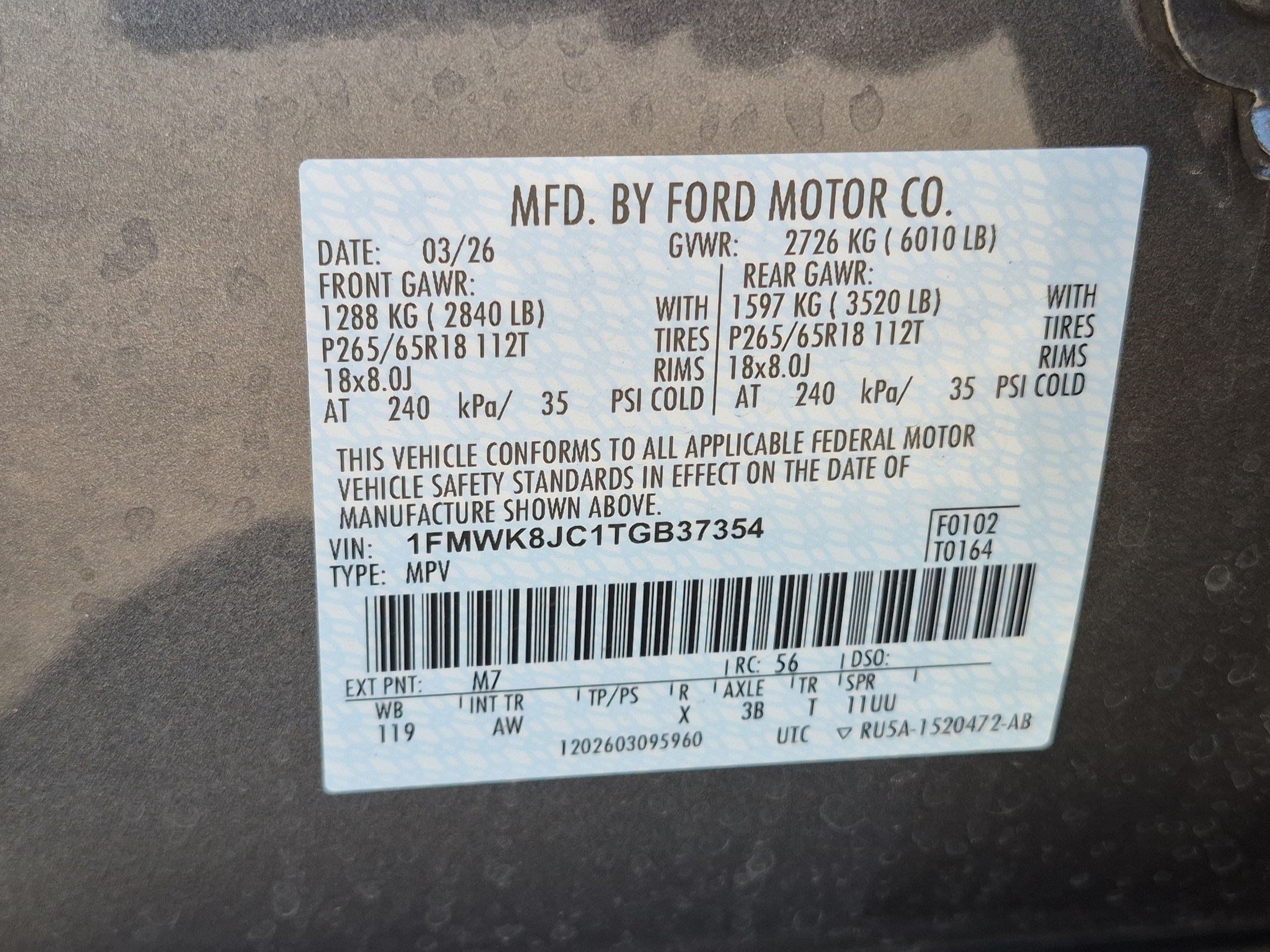 Certified 2026 Ford Explorer Tremor w/ Tremor Ultimate Package AWD/4WD image 38