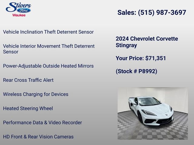 Used 2024 Chevrolet Corvette Stingray Preferred Cpe w/ 2LT RWD image 27