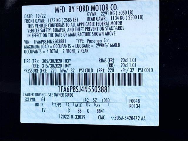 Certified 2022 Ford Mustang Shelby GT500 w/ Technology Package RWD image 34