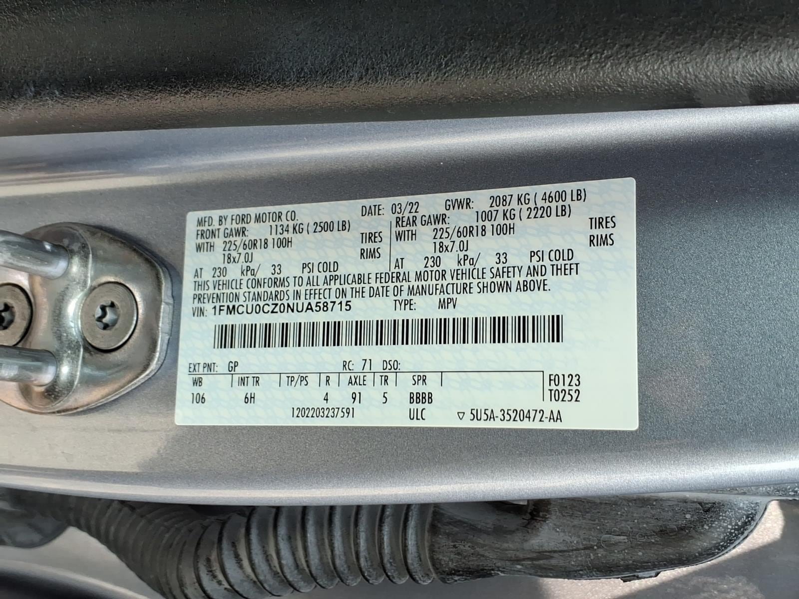 Certified 2022 Ford Escape SEL FWD image 30