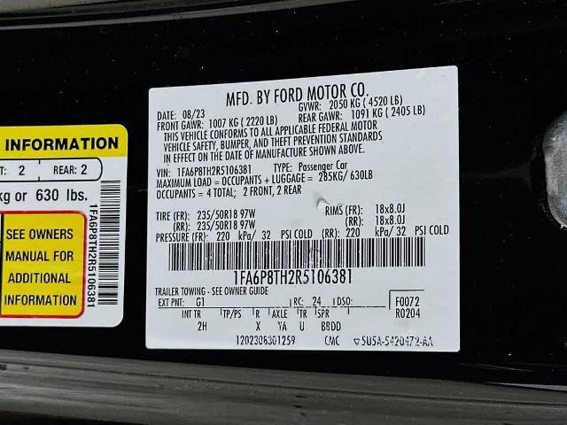 Certified 2024 Ford Mustang Coupe RWD image 21