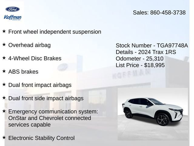 Used 2024 Chevrolet Trax RS w/ Driver Confidence Package FWD image 20