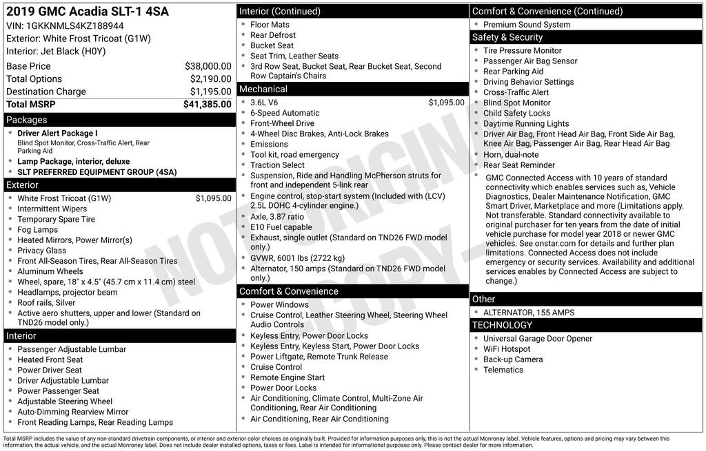 Used 2019 GMC Acadia SLT image 5