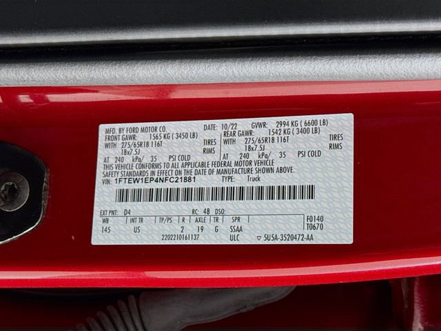 Certified 2022 Ford F150 XLT w/ Equipment Group 302A High image 30