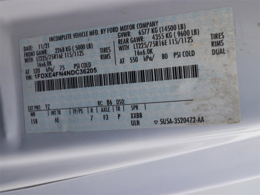 Certified 2022 Ford E-450 and Econoline 450 Super Duty w/ Power Windows & Locks Group image 19