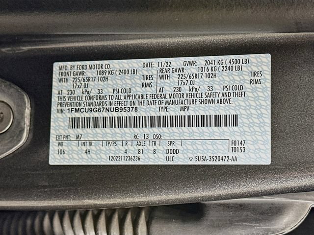 Certified 2022 Ford Escape SE w/ Convenience Package AWD/4WD image 37