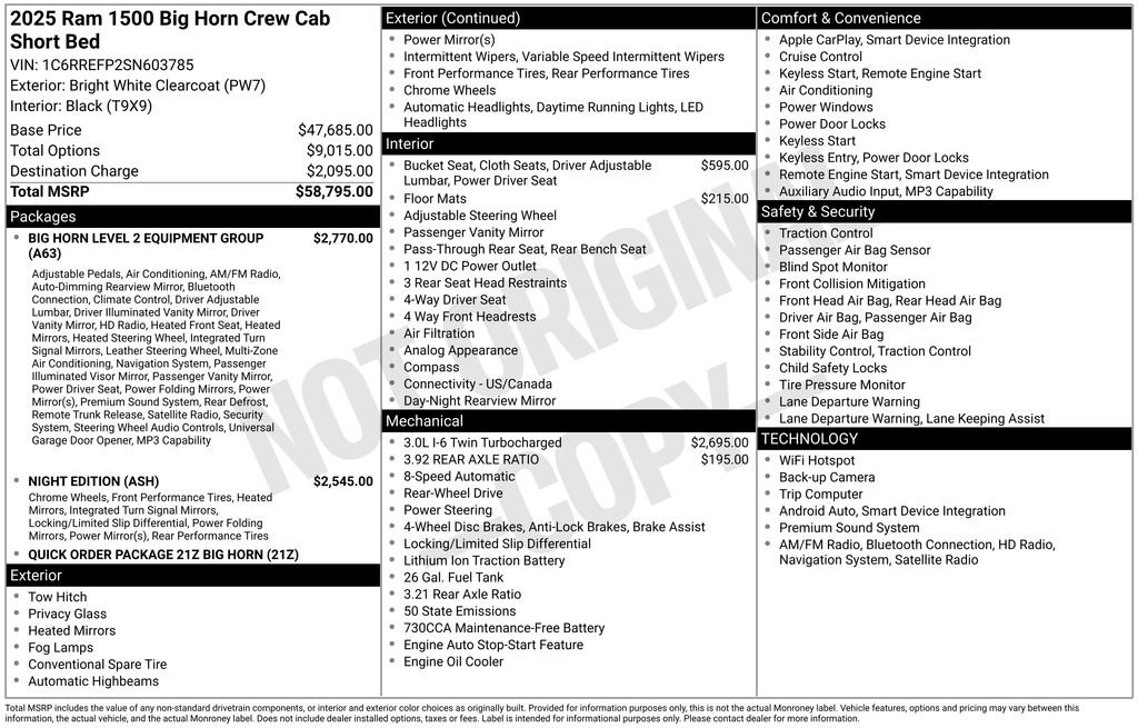 Used 2025 RAM 1500 Big Horn RWD image 8