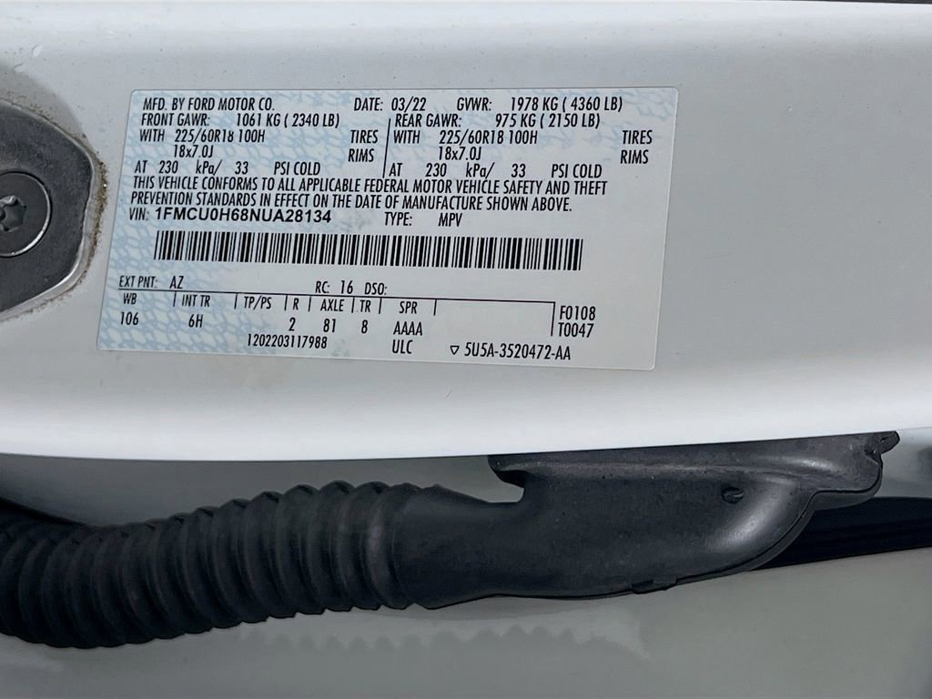 Certified 2022 Ford Escape SEL w/ Technology Package image 37