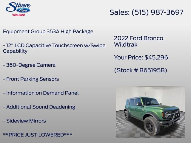 Certified 2022 Ford Bronco Wildtrak AWD/4WD image 8