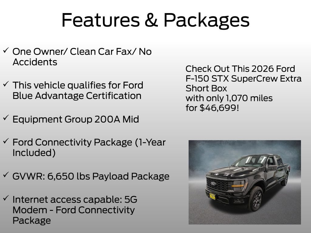 Certified 2026 Ford F150 STX w/ Equipment Group 200A AWD/4WD image 4