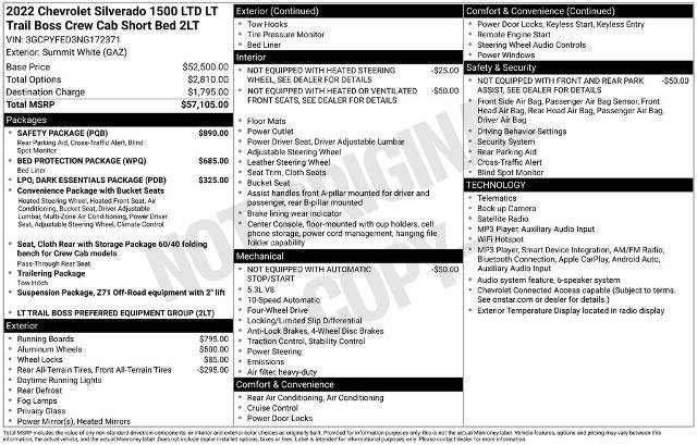 Used 2022 Chevrolet Silverado 1500 LT Trail Boss w/ Safety Package AWD/4WD image 6