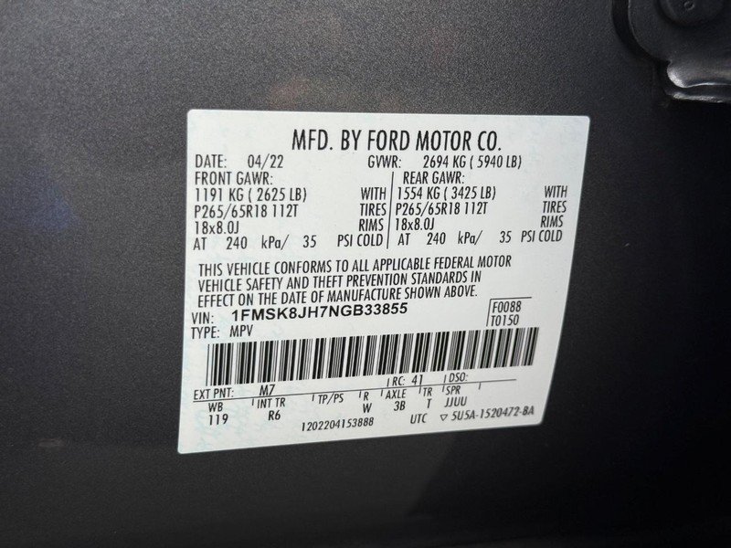 Certified 2022 Ford Explorer Timberline AWD/4WD image 32