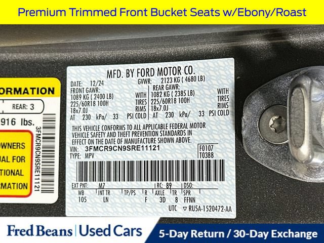 Certified 2025 Ford Bronco Sport Outer Banks w/ Outer Banks Tech Package+ AWD/4WD image 40