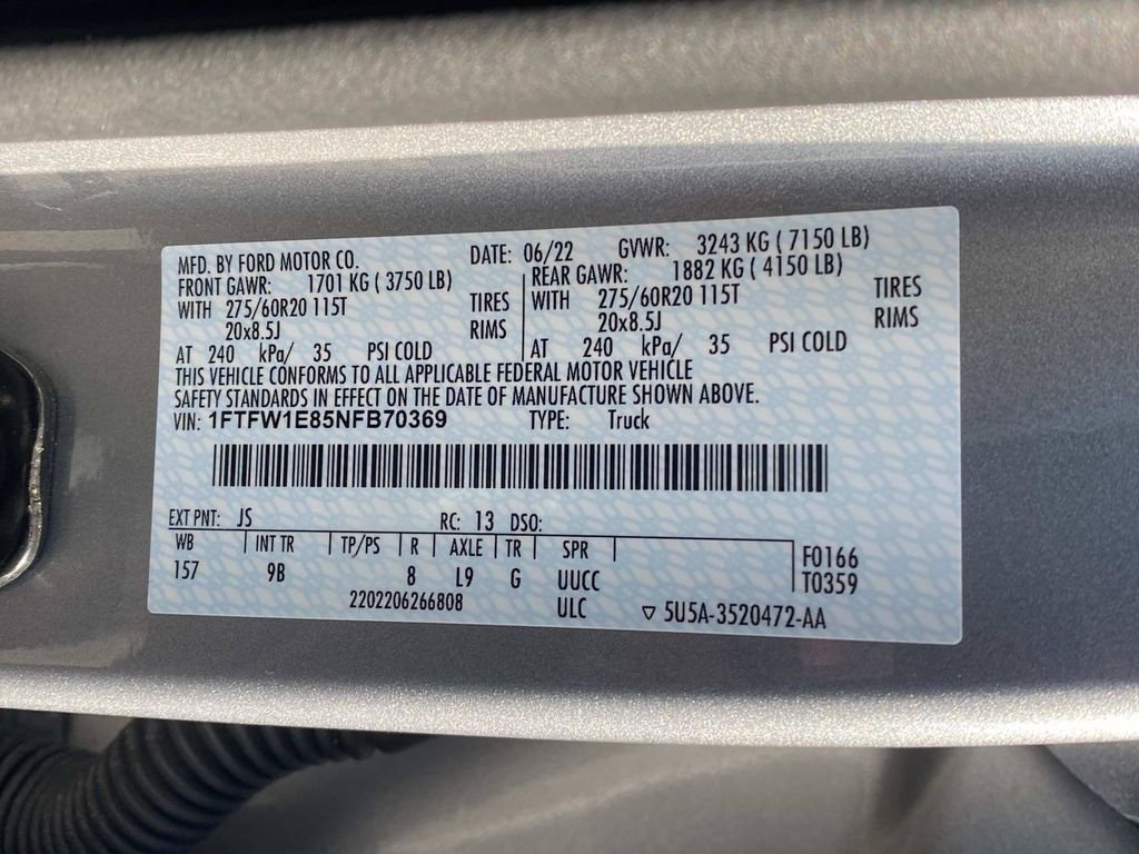 Certified 2022 Ford F150 Platinum w/ Equipment Group 701A High AWD/4WD image 23