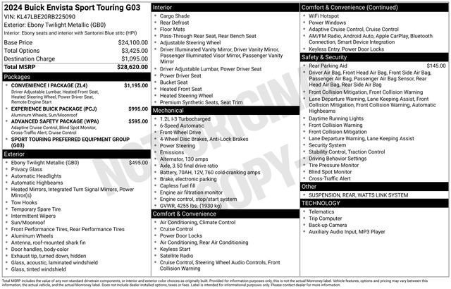 Used 2024 Buick Envista Sport Touring w/ Convenience I Package image 26