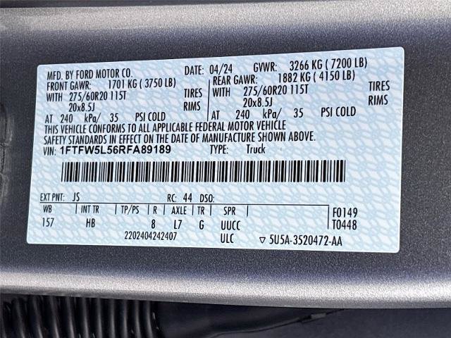 Certified 2024 Ford F150 Lariat w/ Equipment Group 502A High AWD/4WD image 35