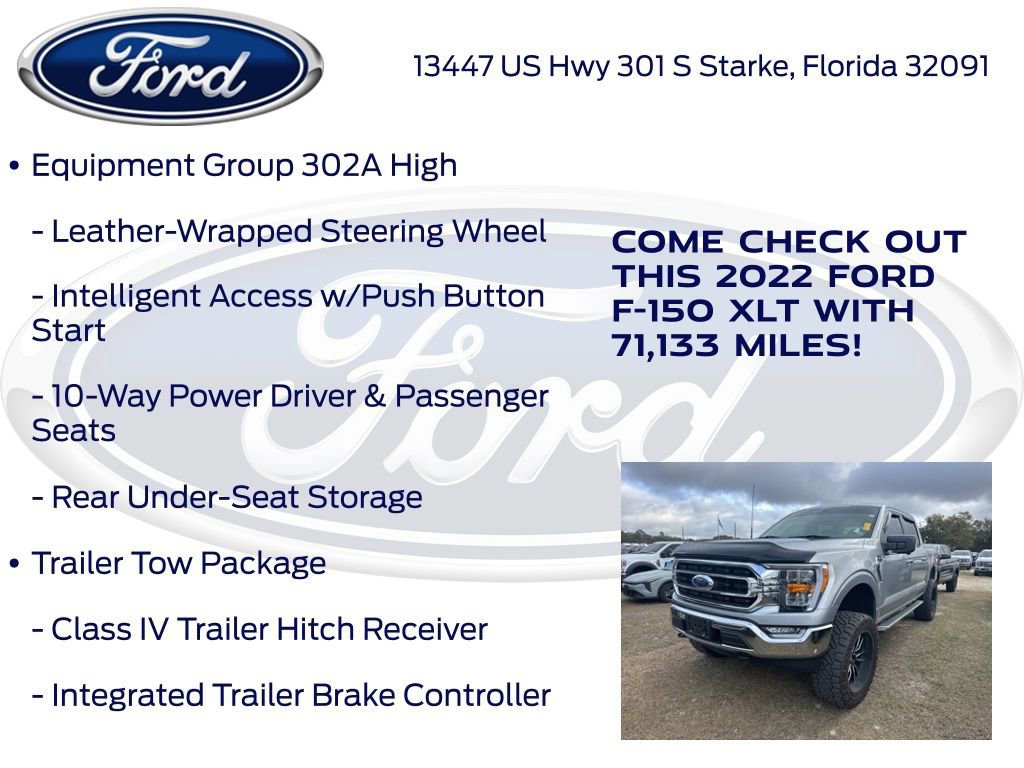 Certified 2022 Ford F150 XLT w/ Equipment Group 302A High image 22