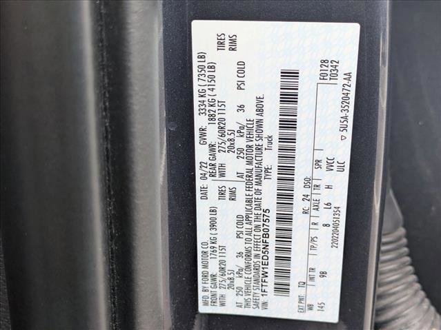 Certified 2022 Ford F150 Platinum w/ Equipment Group 701A High image 25