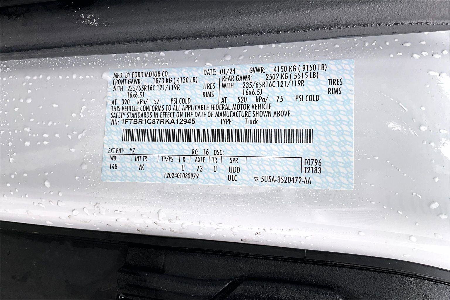 Certified 2024 Ford Transit 250 Base w/ Load Area Protection Package image 30