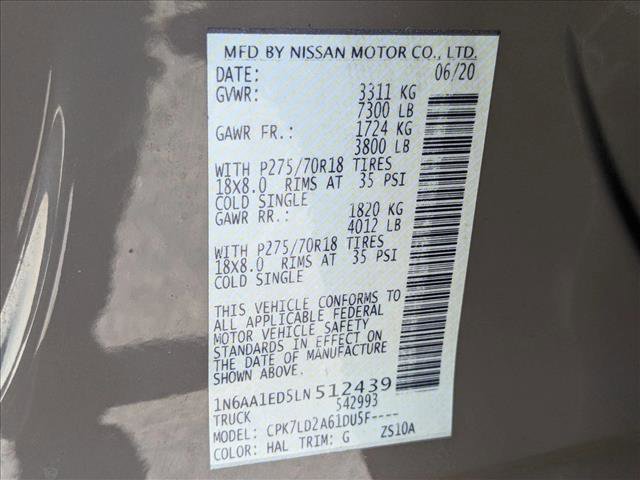 Used 2020 Nissan Titan PRO-4X w/ Pro-4x Convenience Package image 24