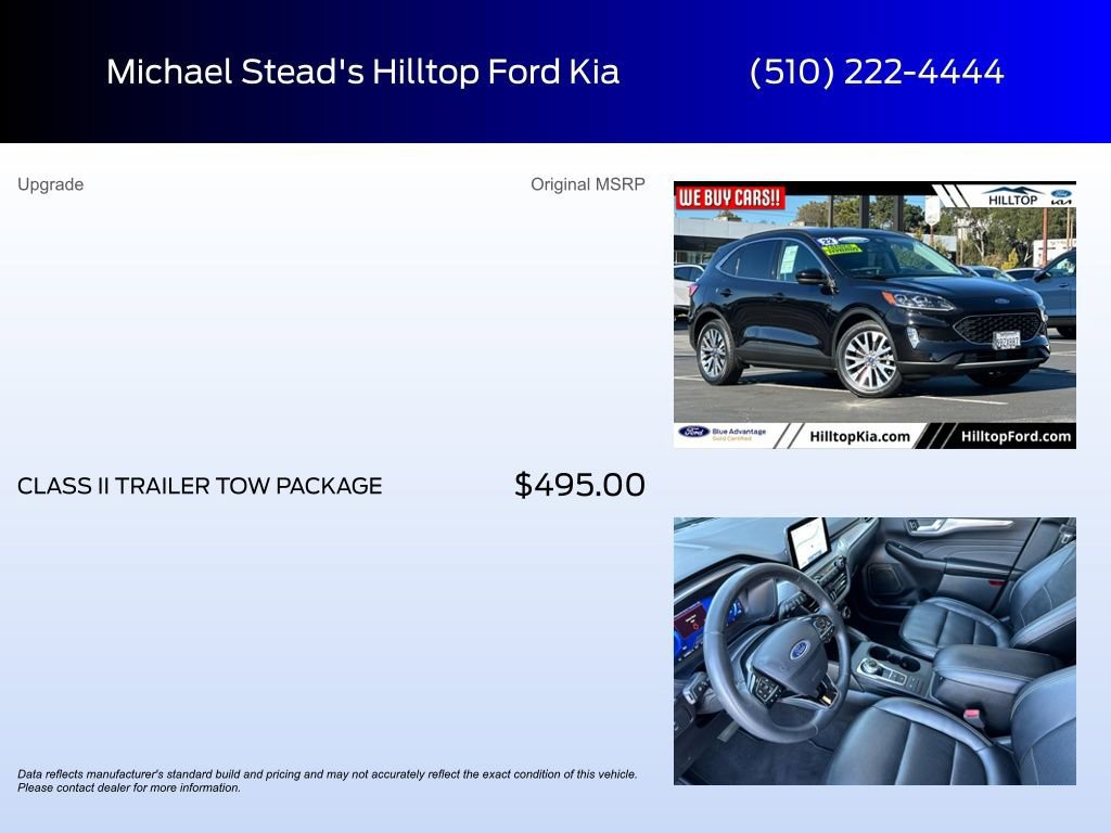 Certified 2022 Ford Escape Titanium w/ Class II Trailer Tow Package image 11