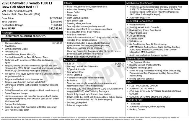 Used 2020 Chevrolet Silverado 1500 LT AWD/4WD image 21