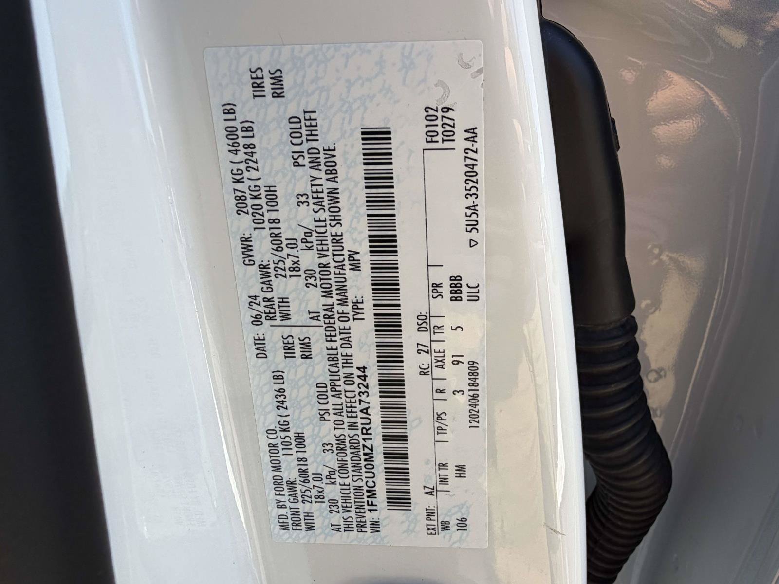 Certified 2024 Ford Escape ST-Line w/ Equipment Group 301A FWD image 34