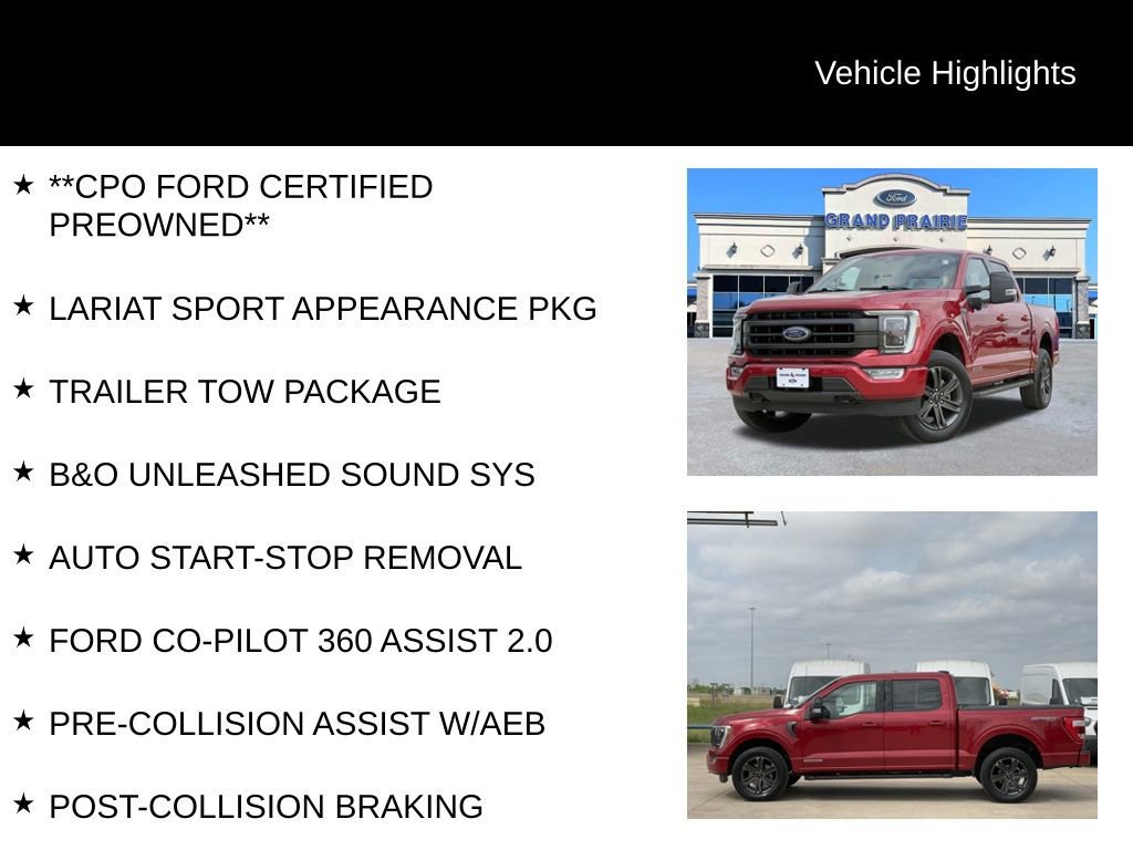 Certified 2023 Ford F150 Lariat w/ Equipment Group 502A High image 7