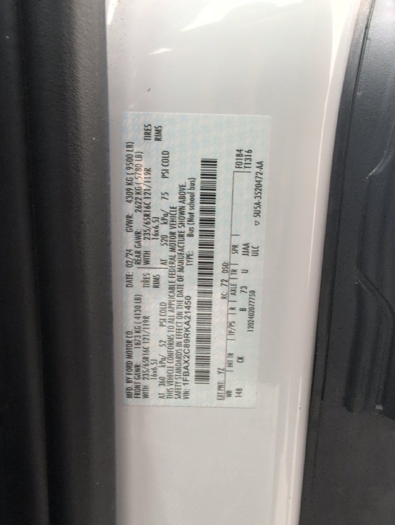 Certified 2024 Ford Transit 350 XLT RWD image 44