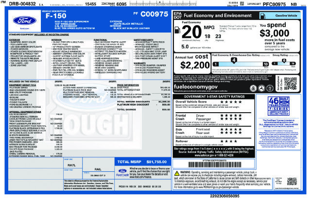 Certified 2023 Ford F150 Platinum w/ Equipment Group 701A High AWD/4WD image 27