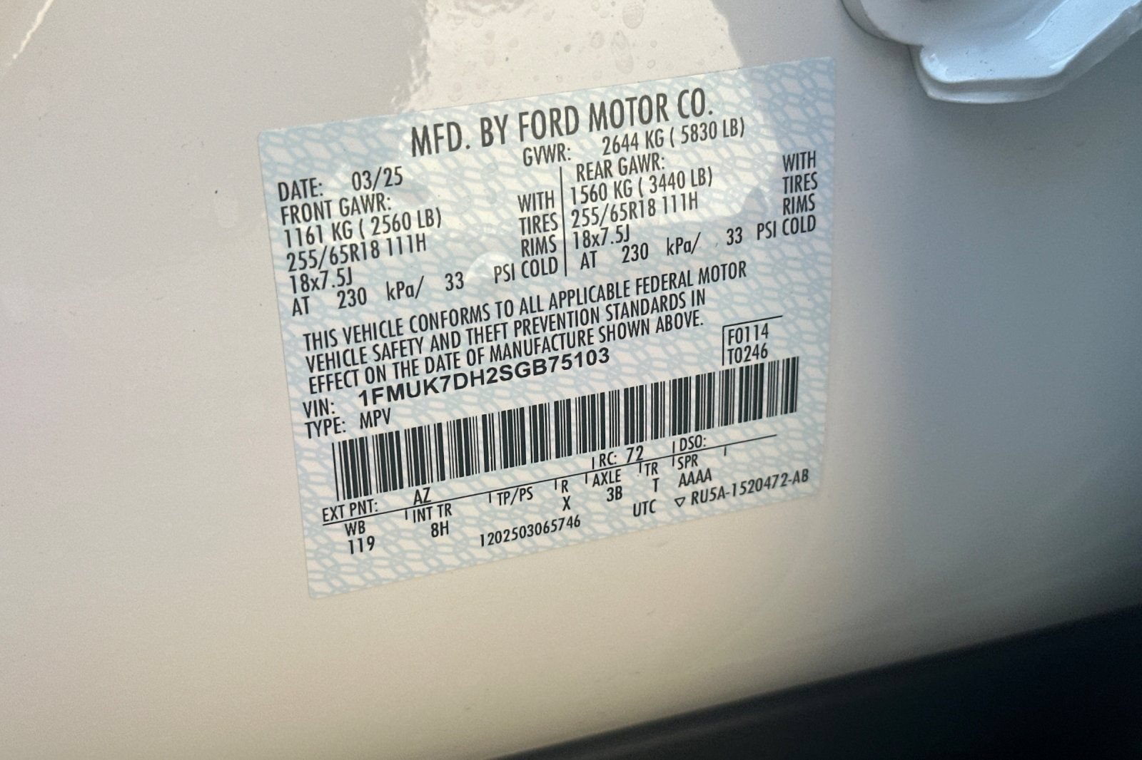 Certified 2025 Ford Explorer Active RWD image 59