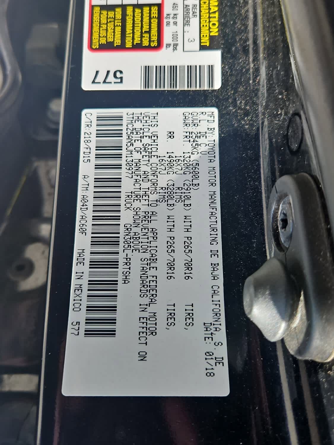 Used 2018 Toyota Tacoma TRD Off-Road AWD/4WD image 21