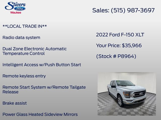 Certified 2022 Ford F150 XLT w/ Equipment Group 302A High AWD/4WD image 34