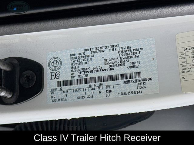 Certified 2022 Ford F150 XLT w/ Equipment Group 302A High image 31