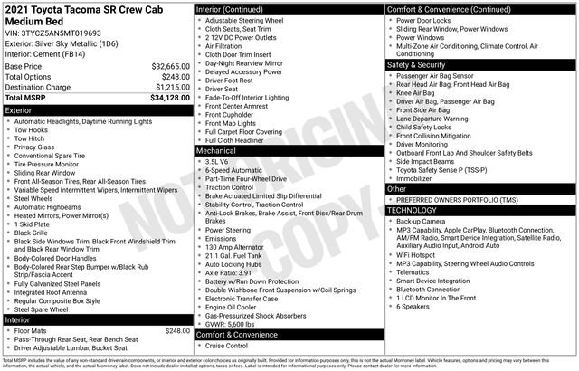 Used 2021 Toyota Tacoma SR AWD/4WD image 4