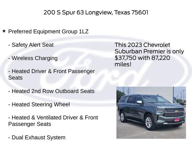 Used 2023 Chevrolet Suburban Premier RWD image 15