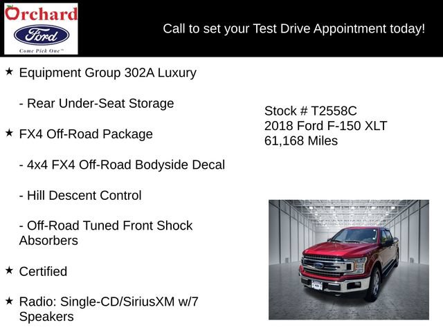 Certified 2018 Ford F150 XLT w/ Equipment Group 302A Luxury AWD/4WD image 19